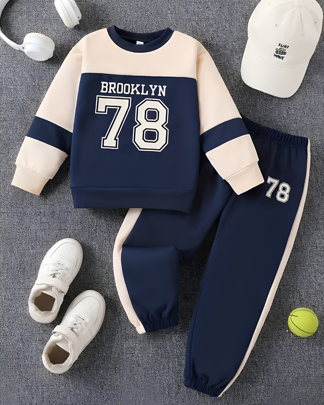 BROOKLYN 78 FLEECE SWEATSHIRT & TROUSER SET