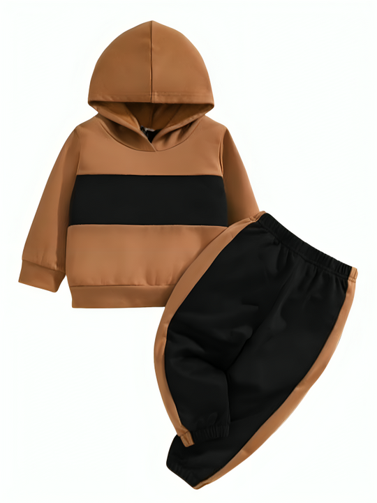 CLASSIC CARAMEL PANEL HOODIE TRACKSUIT