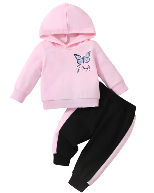PINK BUTTERFLY DREAMS HOODIE TRACKSUIT