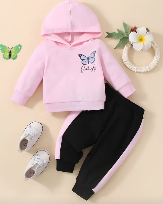 PINK BUTTERFLY DREAMS HOODIE TRACKSUIT