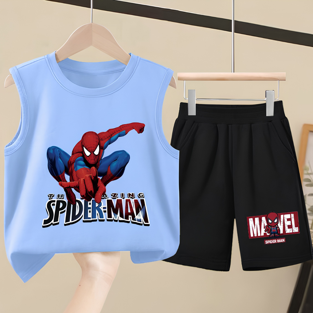 SPIDER MEN SANDO SHORT SET