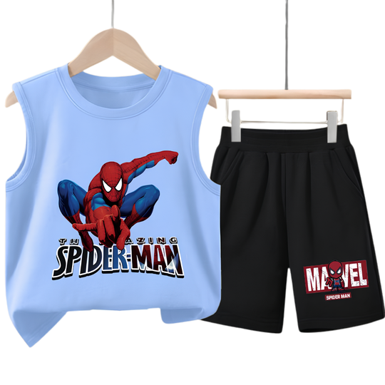 SPIDER MEN SANDO SHORT SET