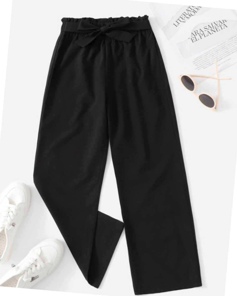 Girls Baggy Trousers – Black