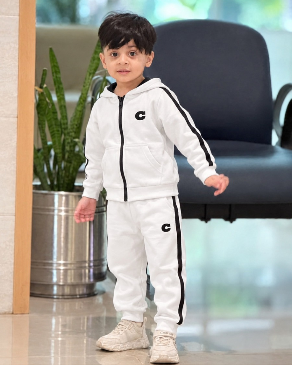 WHITE COTTON CANDY  HOODIE CO-ORD TRACKSUIT