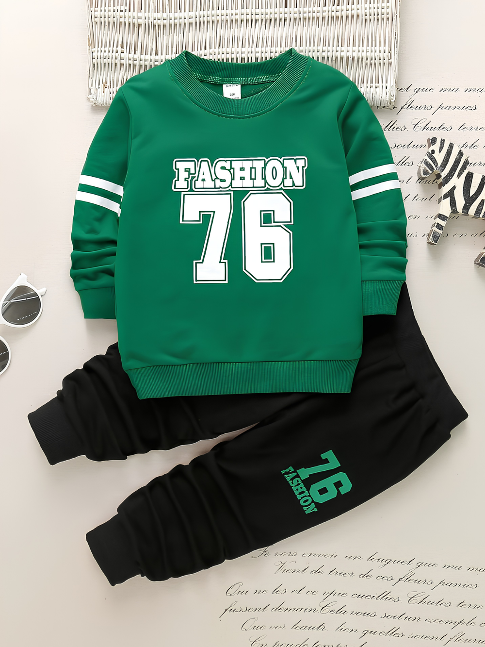 FASHION Green 76 KIDS CASUAL TRACKSUIT