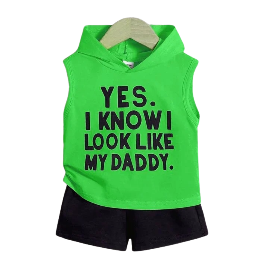 Look Like Daddy Summer Short Set | Kids Clothes Pakistan – Mini Wear Kids Clothing Brand 