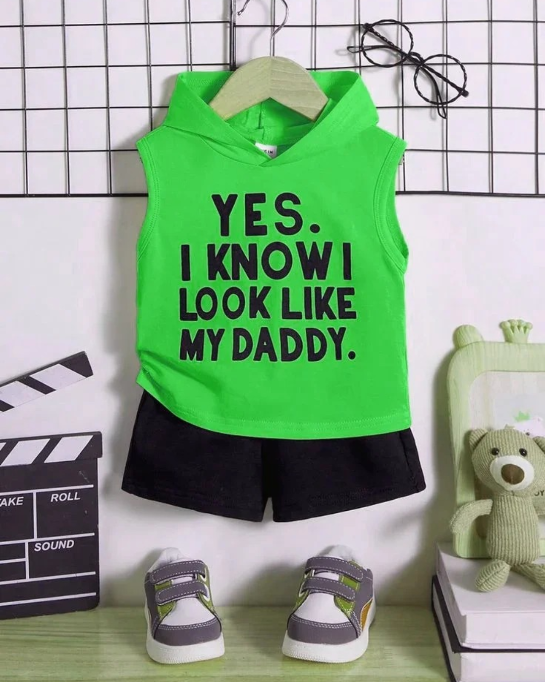 Look Like Daddy Summer Short Set | Kids Clothes Pakistan – Mini Wear Kids Clothing Brand 
