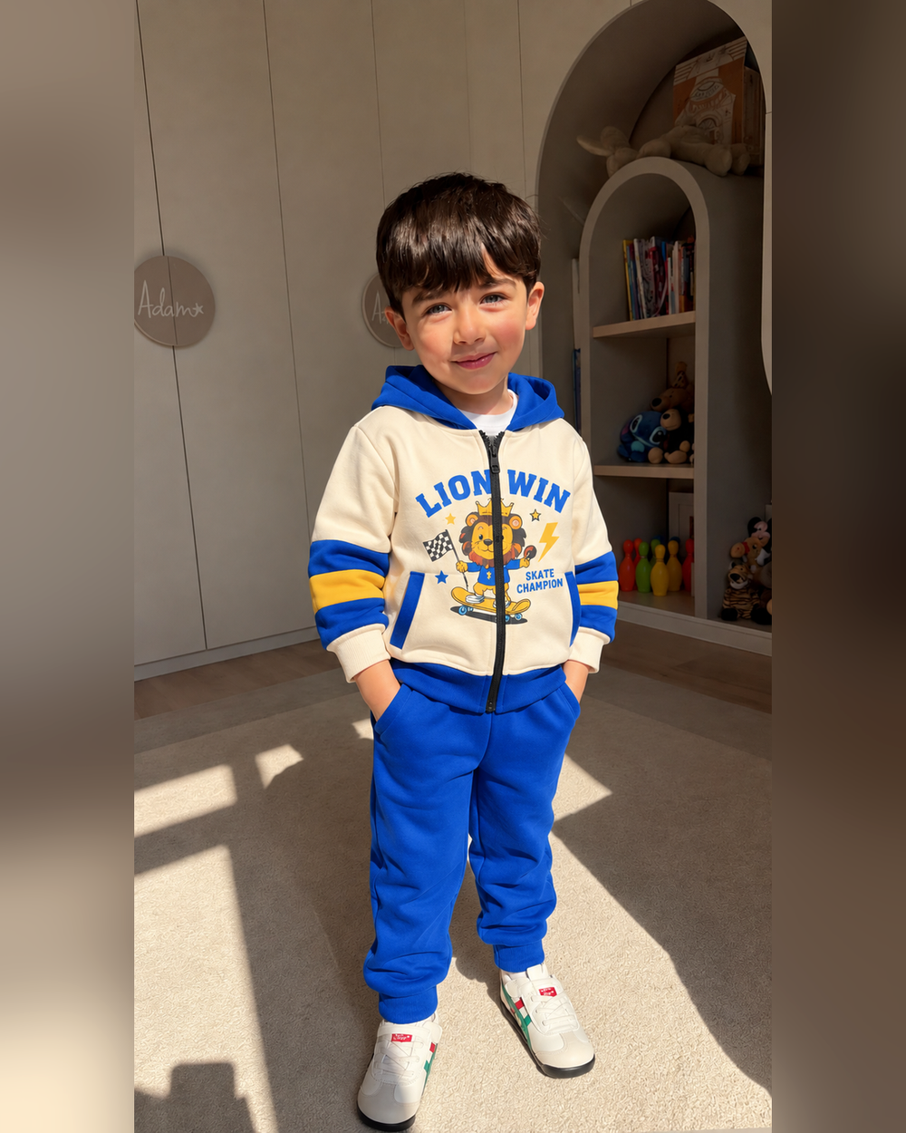 LITTLE LION CHAMPION ZIP-UP HOODIE TRACKSUIT