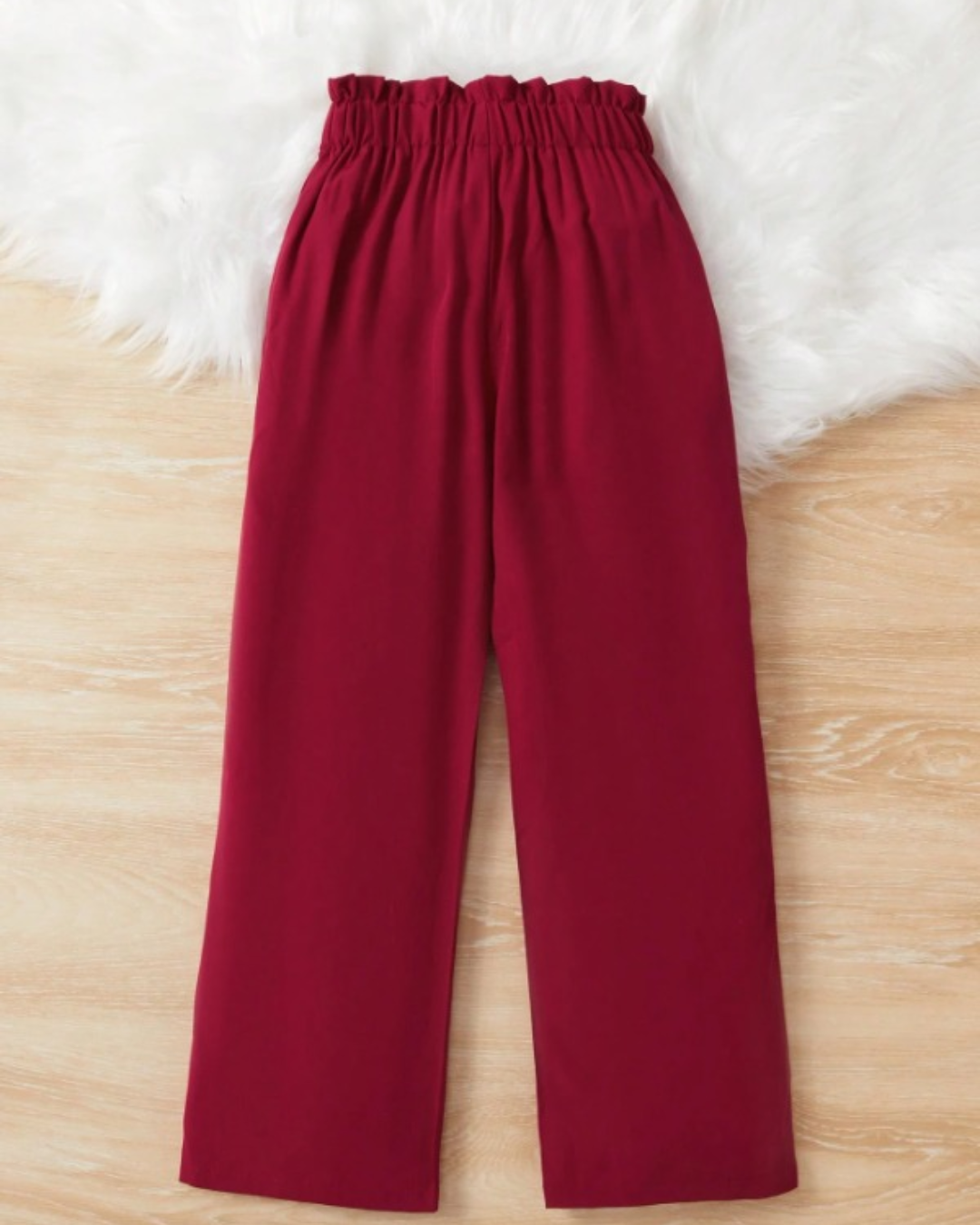 GIRLS BAGGY TROUSERS – CRIMSON RED
