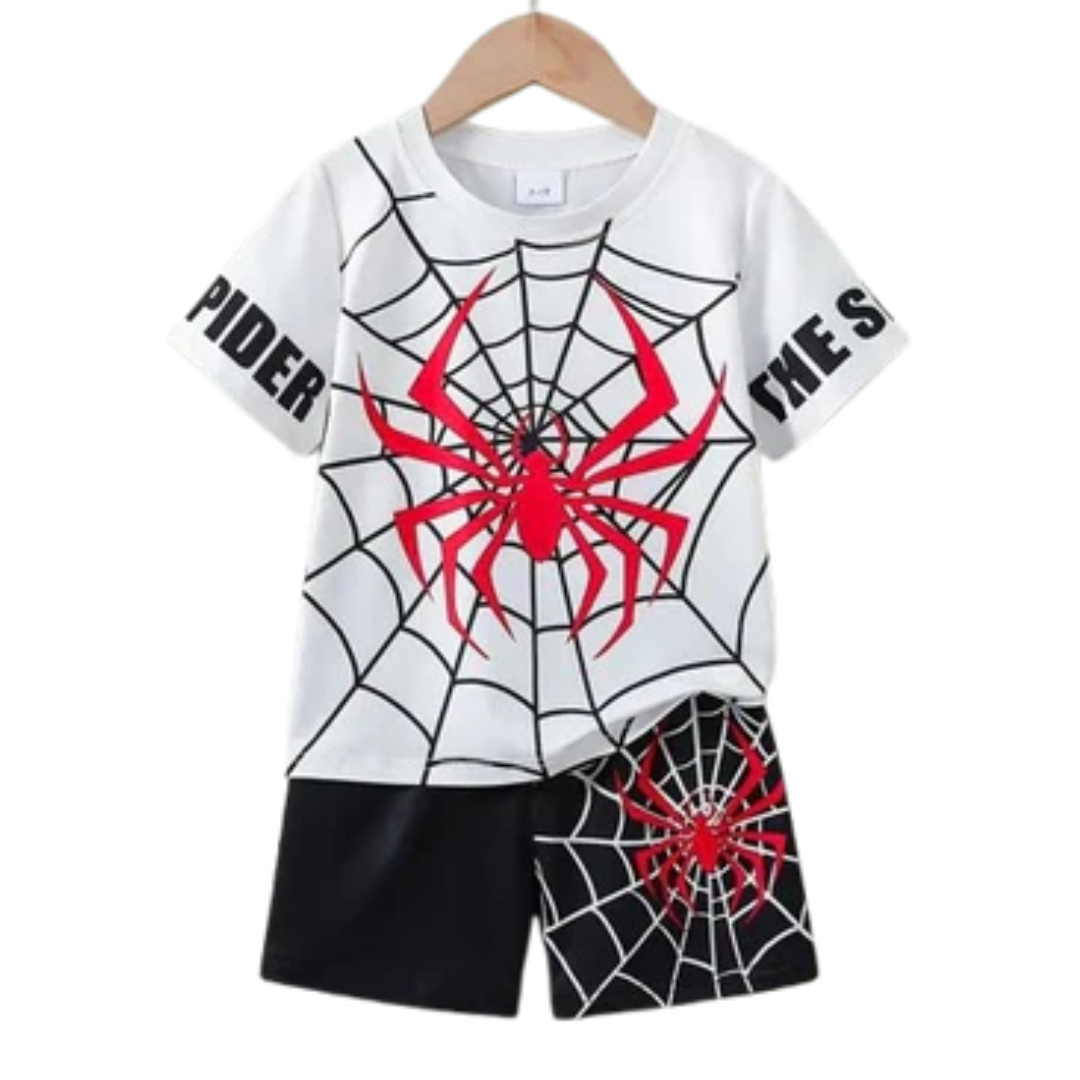 WHITE SPIDER SHORT SET