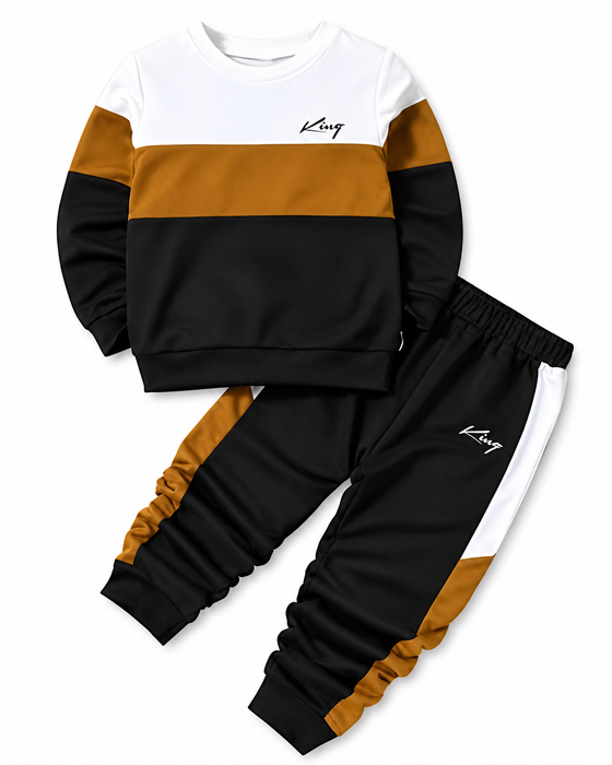KING PANEL MUSTARD & BLACK TRACKSUIT